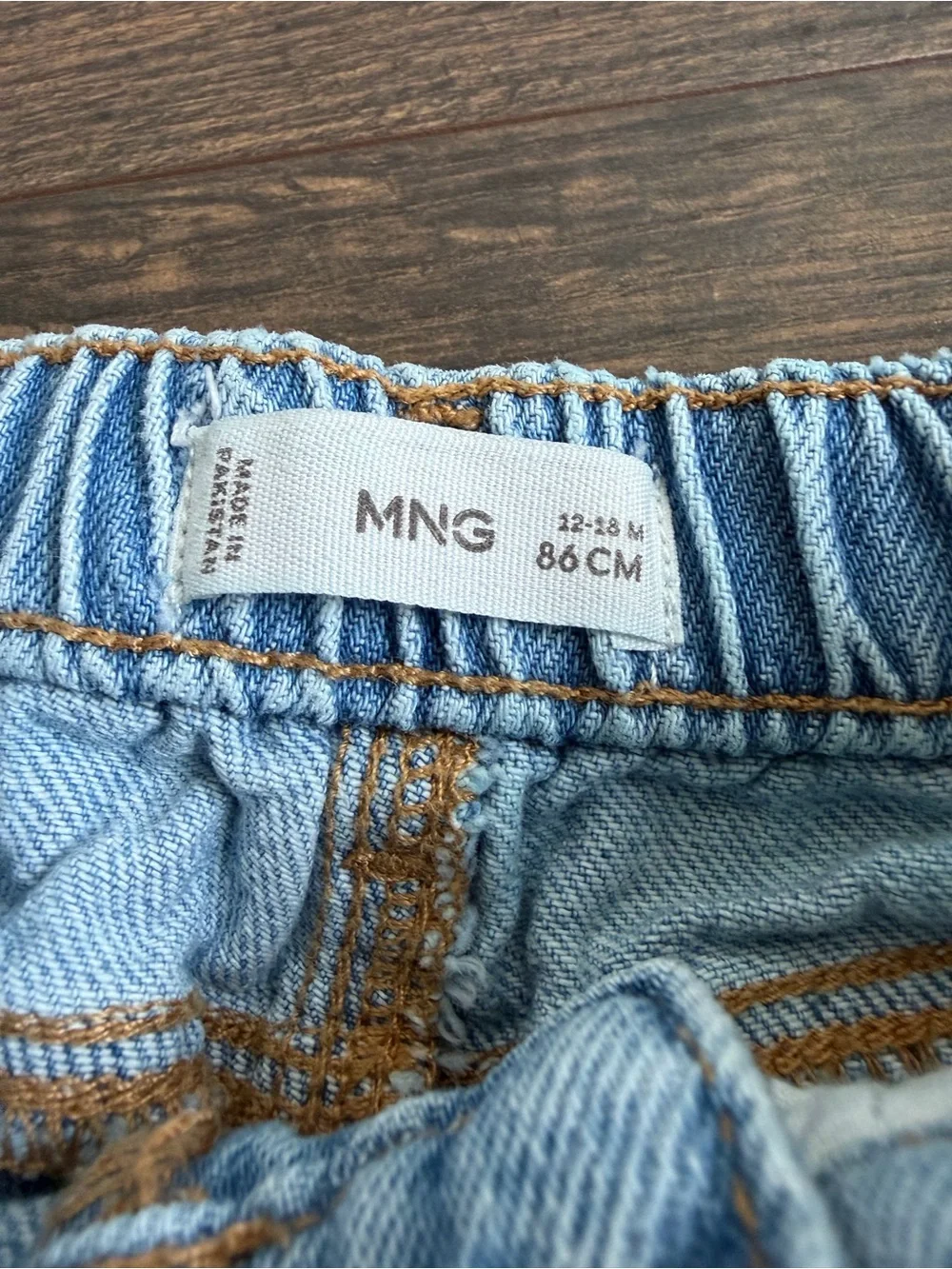 MNG Denim Baby Girls Wide Leg Light Wash Jeans Size 12-18 Months